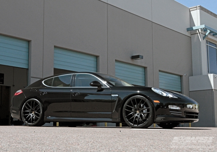 2011 Porsche Panamera With 22 Giovanna Kilis In Matte Black Wheels